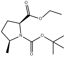 (2S,5S)-1-tert-butyl 2-ethyl 5-methylpyrrolidine-1,2-dicarboxylate Struktur