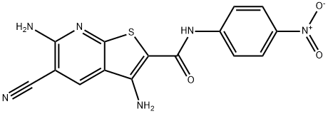 3,6-diamino-5-cyano-N-(4-nitrophenyl)thieno[2,3-b]pyridine-2-carboxamide Struktur