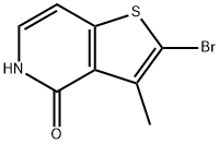 2-bromo-3-methyl-Thieno[3,2-c]pyridin-4(5H)-one Struktur