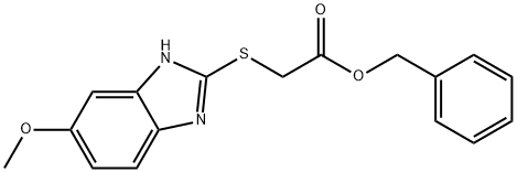 benzyl 2-((6-methoxy-1H-benzo[d]imidazol-2-yl)thio)acetate Struktur