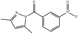 3,5-dimethyl-1-(3-nitrobenzoyl)-1H-pyrazole Struktur