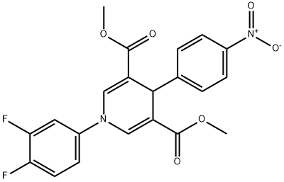 dimethyl 1-(3,4-difluorophenyl)-4-(4-nitrophenyl)-1,4-dihydropyridine-3,5-dicarboxylate Struktur