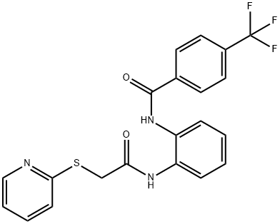 N-(2-{[(pyridin-2-ylsulfanyl)acetyl]amino}phenyl)-4-(trifluoromethyl)benzamide Struktur