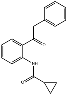 N-[2-(phenylacetyl)phenyl]cyclopropanecarboxamide Struktur