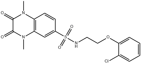 N-[2-(2-chlorophenoxy)ethyl]-1,4-dimethyl-2,3-dioxo-1,2,3,4-tetrahydroquinoxaline-6-sulfonamide Struktur