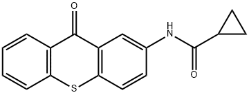 N-(9-oxo-9H-thioxanthen-2-yl)cyclopropanecarboxamide Struktur