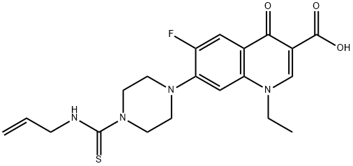 7-(4-(allylcarbamothioyl)piperazin-1-yl)-1-ethyl-6-fluoro-4-oxo-1,4-dihydroquinoline-3-carboxylic acid Struktur