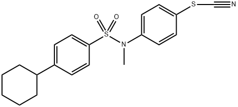 4-{[(4-cyclohexylphenyl)sulfonyl](methyl)amino}phenyl thiocyanate Struktur