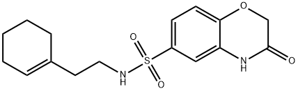 N-[2-(cyclohex-1-en-1-yl)ethyl]-3-oxo-3,4-dihydro-2H-1,4-benzoxazine-6-sulfonamide Struktur