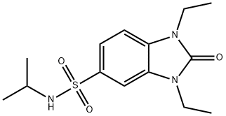 1,3-diethyl-2-oxo-N-(propan-2-yl)-2,3-dihydro-1H-benzimidazole-5-sulfonamide Struktur