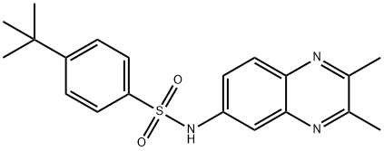 4-tert-butyl-N-(2,3-dimethylquinoxalin-6-yl)benzenesulfonamide Struktur