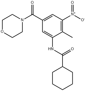 N-[2-methyl-5-(morpholin-4-ylcarbonyl)-3-nitrophenyl]cyclohexanecarboxamide Struktur