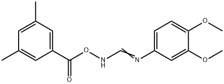 N-((3,5-dimethylbenzoyl)oxy)-3,4-dimethoxybenzimidamide Struktur