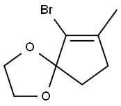 6-Bromo-7-methyl-1,4-dioxaspiro[4.4]non-6-ene Struktur