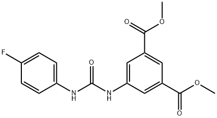 dimethyl 5-(3-(4-fluorophenyl)ureido)isophthalate Struktur