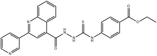 ethyl 4-(2-(2-(pyridin-3-yl)quinoline-4-carbonyl)hydrazinecarbothioamido)benzoate Struktur