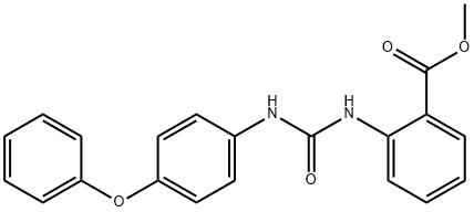 methyl 2-(3-(4-phenoxyphenyl)ureido)benzoate Struktur