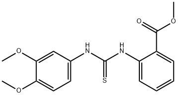 methyl 2-(3-(3,4-dimethoxyphenyl)thioureido)benzoate Struktur