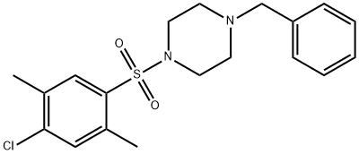 1-benzyl-4-[(4-chloro-2,5-dimethylphenyl)sulfonyl]piperazine Struktur