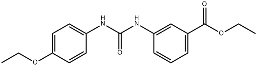 ethyl 3-(3-(4-ethoxyphenyl)ureido)benzoate Struktur