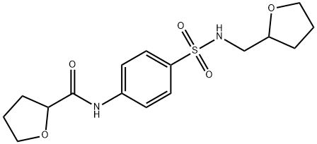 N-{4-[(tetrahydrofuran-2-ylmethyl)sulfamoyl]phenyl}tetrahydrofuran-2-carboxamide Struktur