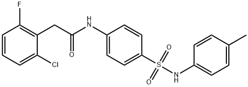 2-(2-chloro-6-fluorophenyl)-N-{4-[(4-methylphenyl)sulfamoyl]phenyl}acetamide Struktur