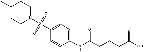 5-((4-((4-methylpiperidin-1-yl)sulfonyl)phenyl)amino)-5-oxopentanoic acid Struktur