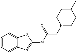 N-(1,3-benzothiazol-2-yl)-2-(4-methylpiperidin-1-yl)acetamide Struktur