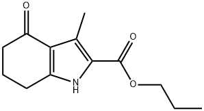 propyl 3-methyl-4-oxo-4,5,6,7-tetrahydro-1H-indole-2-carboxylate Struktur