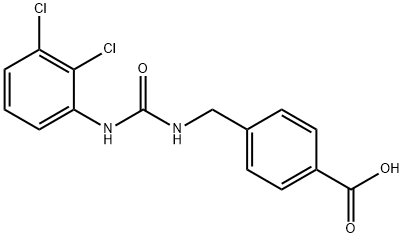 4-((3-(2,3-dichlorophenyl)ureido)methyl)benzoic acid Struktur