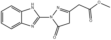 methyl 2-(1-(1H-benzo[d]imidazol-2-yl)-5-oxo-4,5-dihydro-1H-pyrazol-3-yl)acetate Struktur