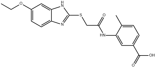 3-({[(5-ethoxy-1H-benzimidazol-2-yl)sulfanyl]acetyl}amino)-4-methylbenzoic acid Struktur