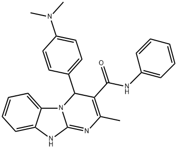 4-[4-(dimethylamino)phenyl]-2-methyl-N-phenyl-1,4-dihydropyrimido[1,2-a]benzimidazole-3-carboxamide Struktur