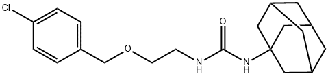 N-(1-adamantyl)-N'-{2-[(4-chlorobenzyl)oxy]ethyl}urea Struktur