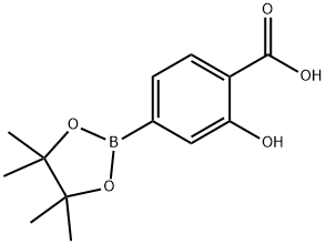 2-hydroxy-4-(4,4,5,5-tetramethyl-1,3,2-dioxaborolan-2-yl)benzoic acid Struktur