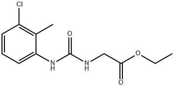 ethyl 2-(3-(3-chloro-2-methylphenyl)ureido)acetate Struktur