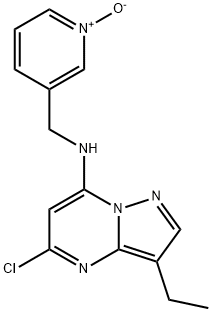 3-((5-chloro-3-ethylpyrazolo[1,5-a]pyrimidin-7-ylamino)methyl)pyridine 1-oxide Struktur