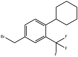 Benzene, 4-(bromomethyl)-1-cyclohexyl-2-(trifluoromethyl)- Struktur