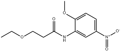 3-ethoxy-N-(2-methoxy-5-nitrophenyl)propanamide Struktur