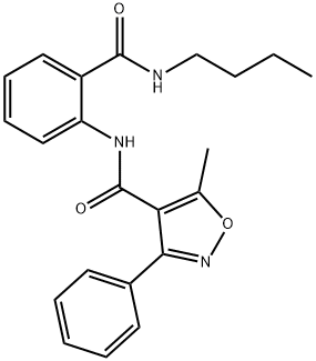 N-[2-(butylcarbamoyl)phenyl]-5-methyl-3-phenyl-1,2-oxazole-4-carboxamide Struktur