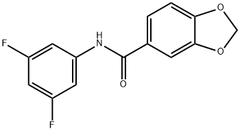 N-(3,5-difluorophenyl)-1,3-benzodioxole-5-carboxamide Struktur