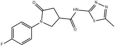 1-(4-fluorophenyl)-N-(5-methyl-1,3,4-thiadiazol-2-yl)-5-oxopyrrolidine-3-carboxamide Struktur