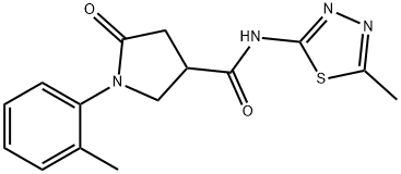 1-(2-methylphenyl)-N-(5-methyl-1,3,4-thiadiazol-2-yl)-5-oxopyrrolidine-3-carboxamide Struktur