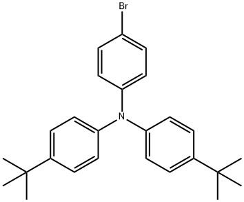 4-bromo-N,N-bis(4-(tert-butyl)phenyl)aniline Struktur