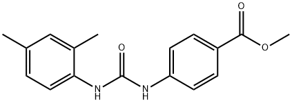 methyl 4-(3-(2,4-dimethylphenyl)ureido)benzoate Struktur