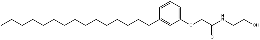 N-(2-Hydroxyethyl)-2-(3-pentadecylphenoxy)-acetamide Struktur