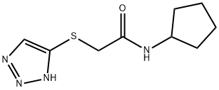 N-cyclopentyl-2-(1H-1,2,3-triazol-5-ylsulfanyl)acetamide Struktur