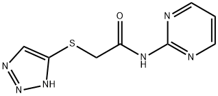 N-(pyrimidin-2-yl)-2-(1H-1,2,3-triazol-5-ylsulfanyl)acetamide Struktur