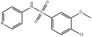 4-chloro-3-methoxy-N-(4-pyridinyl)benzenesulfonamide Struktur