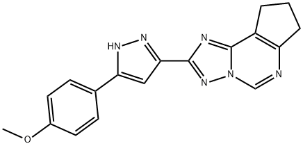 2-(5-(4-methoxyphenyl)-1H-pyrazol-3-yl)-8,9-dihydro-7H-cyclopenta[e][1,2,4]triazolo[1,5-c]pyrimidine Struktur